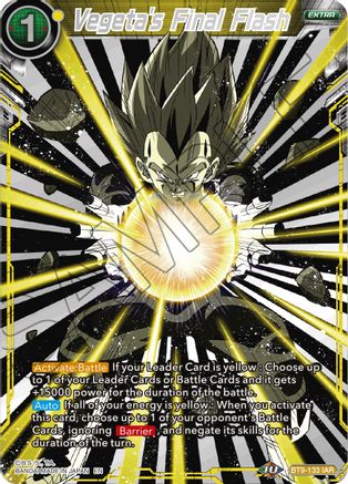 Image of Vegeta's Final Flash (BT9-133) - Universal Onslaught