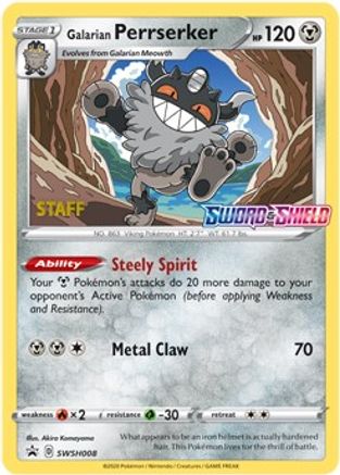 Image of Galarian Perrserker SWSH008  - Holofoil SWSH Sword & Shield Promo Cards - Promo