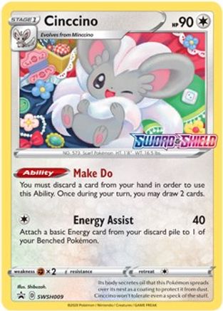 Image of Cinccino SWSH009  - Holofoil SWSH Sword & Shield Promo Cards - Promo