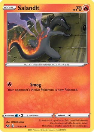 Image of Salandit 027/202  SWSH01 Sword & Shield Base Set - Common