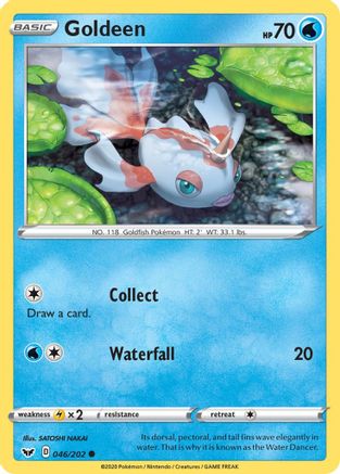 Image of Goldeen (046) 046/202  - Reverse Holofoil SWSH01 Sword & Shield Base Set - Common