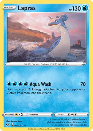 Image of Lapras 048/202  SWSH01 Sword & Shield Base Set - Rare