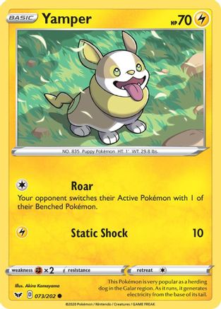 Image of Yamper (073) 073/202  SWSH01 Sword & Shield Base Set - Common