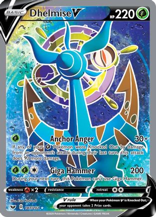 Image of Dhelmise V (Full Art) 187/202  - Holofoil SWSH01 Sword & Shield Base Set - Ultra Rare
