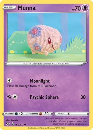 Image of Munna 087/202  SWSH01 Sword & Shield Base Set - Common