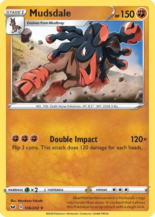 Image of Mudsdale 106/202  SWSH01 Sword & Shield Base Set - Rare