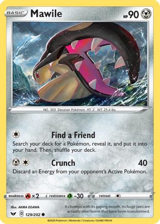 Image of Mawile 129/202  - Reverse Holofoil SWSH01 Sword & Shield Base Set - Common
