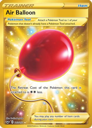 Image of Air Balloon (Secret) 213/202  - Holofoil SWSH01 Sword & Shield Base Set - Secret Rare