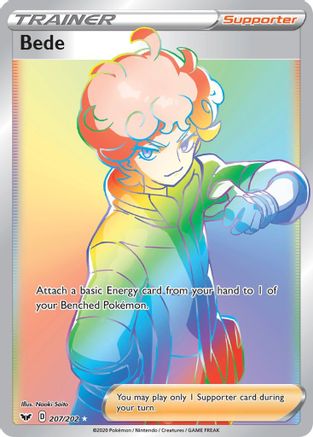 Image of Bede (Secret) 207/202  - Holofoil SWSH01 Sword & Shield Base Set - Secret Rare