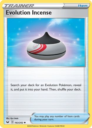 Image of Evolution Incense 163/202  - Reverse Holofoil SWSH01 Sword & Shield Base Set - Uncommon