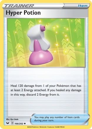 Image of Hyper Potion 166/202  - Reverse Holofoil SWSH01 Sword & Shield Base Set - Uncommon