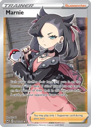 Image of Marnie (Full Art) 200/202  - Holofoil SWSH01 Sword & Shield Base Set - Ultra Rare