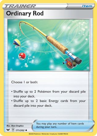 Image of Ordinary Rod 171/202  - Reverse Holofoil SWSH01 Sword & Shield Base Set - Uncommon