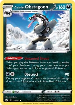 Image of Galarian Obstagoon 119/202  Deck Exclusives - Rare