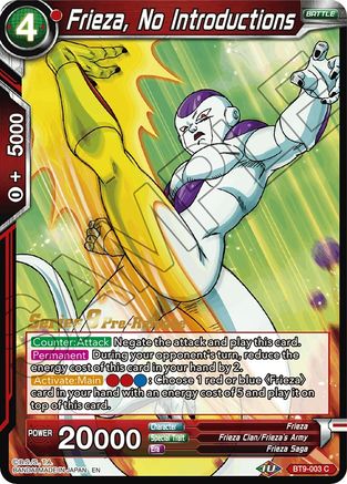 Image of Frieza, No Introductions (BT9-003) - Universal Onslaught PreRelease Cards