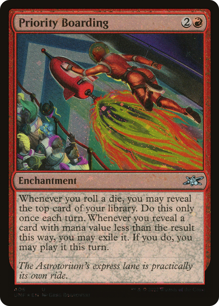 Image of Priority Boarding (Galaxy Foil) (UNF-405) - Unfinity Foil