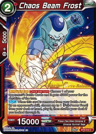 Image of Chaos Beam Frost (BT9-015) - Universal Onslaught PreRelease Cards