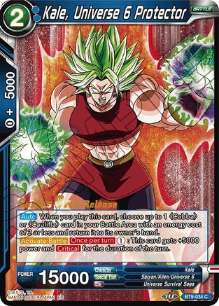 Image of Kale, Universe 6 Protector (BT9-034) - Universal Onslaught PreRelease Cards
