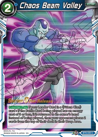 Image of Chaos Beam Volley (BT9-035) - Universal Onslaught PreRelease Cards