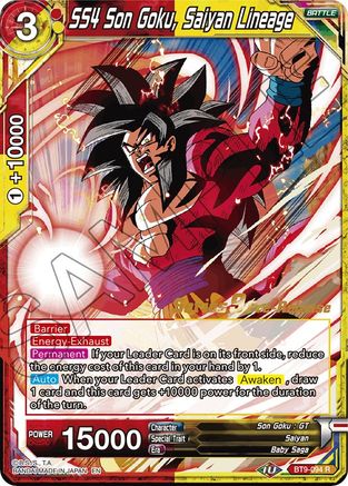 Image of SS4 Son Goku, Saiyan Lineage (BT9-094) - Universal Onslaught PreRelease Cards