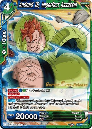 Image of Android 16, Imperfect Assassin (BT9-098) - Universal Onslaught PreRelease Cards