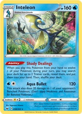 Image of Inteleon 058/202  Deck Exclusives - Rare