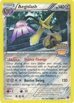 Image of Aegislash 085/146  - Reverse Holofoil League & Championship Cards - Promo