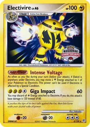 Image of Electivire 003/130  League & Championship Cards - Promo
