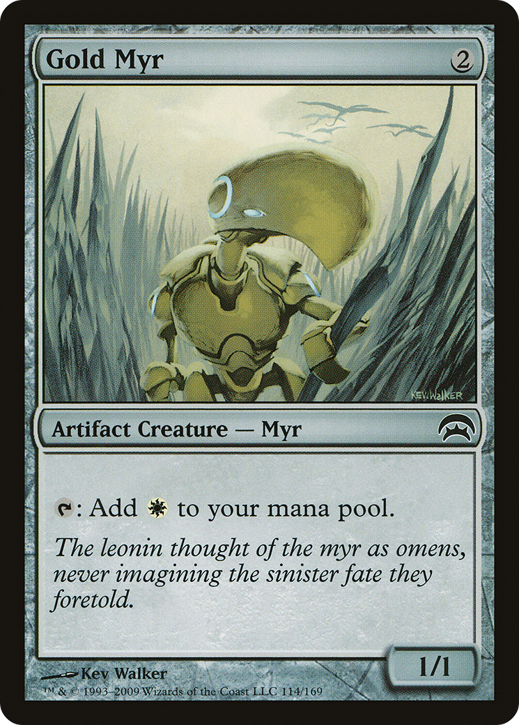 Image of Gold Myr (HOP-114) - Planechase