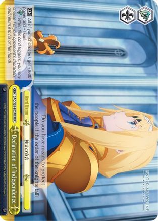 Image of Declaration of Independence (RRR) (SAO/S65-E024R RRR) - Sword Art Online -Alicization-