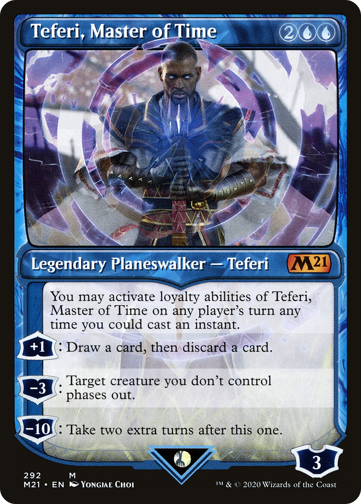 Image of Teferi, Master of Time (Showcase) (292) (M21-292) - Core Set 2021: (Showcase) Foil