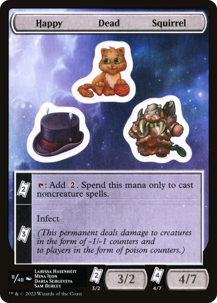 Image of Happy Dead Squirrel (UNF-008) - Unfinity Sticker Sheets