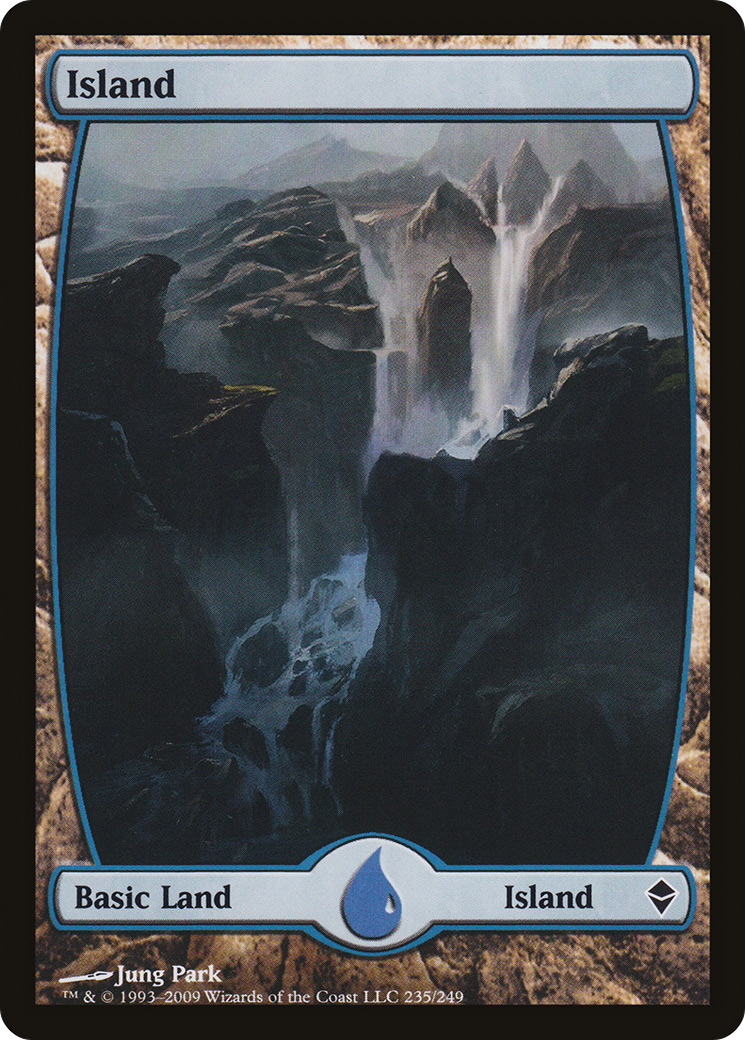 Image of Island (235) - Full Art (ZEN-235) - Zendikar Foil
