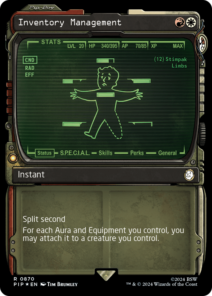 Image of Inventory Management (Showcase) (Surge Foil) (PIP-870) - Fallout: (Showcase) Foil