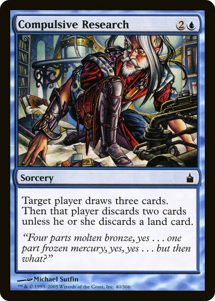 Image of Compulsive Research (RAV-040) - Ravnica: City of Guilds Foil
