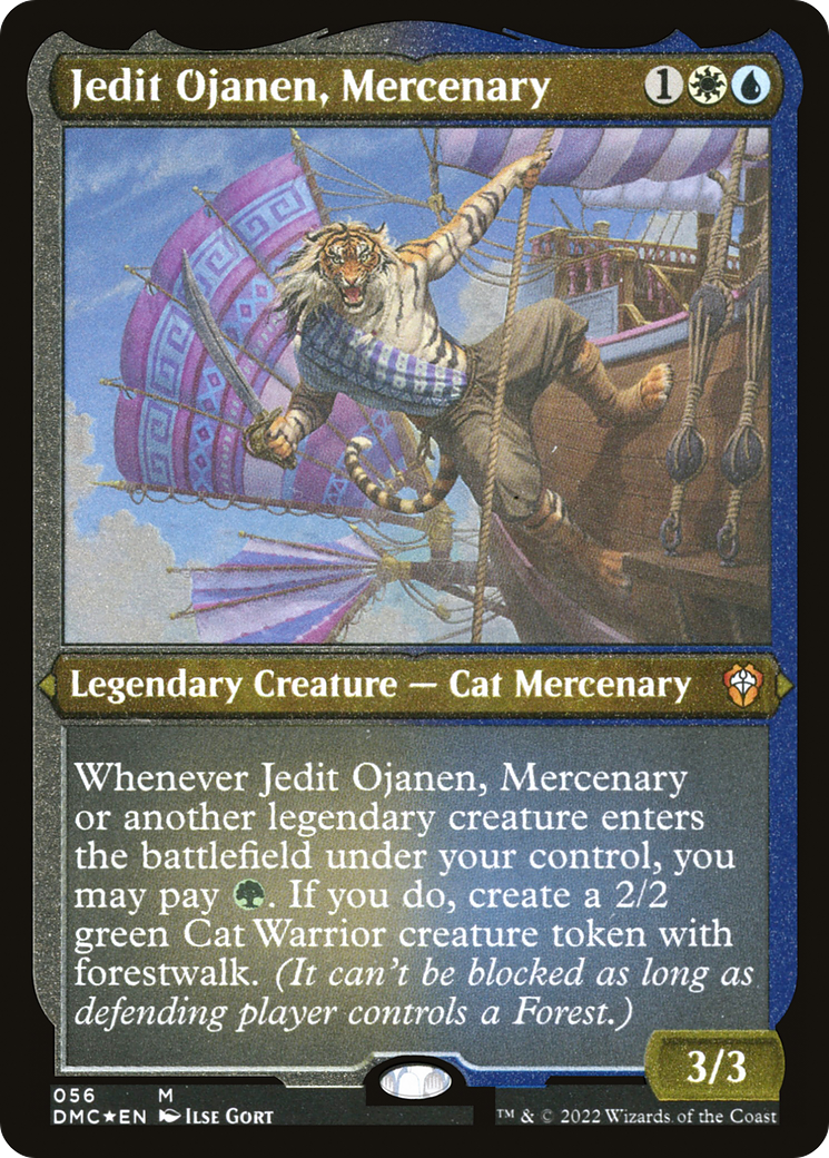 Image of Jedit Ojanen, Mercenary (DMC-056) - Dominaria United Commander Etched Foil