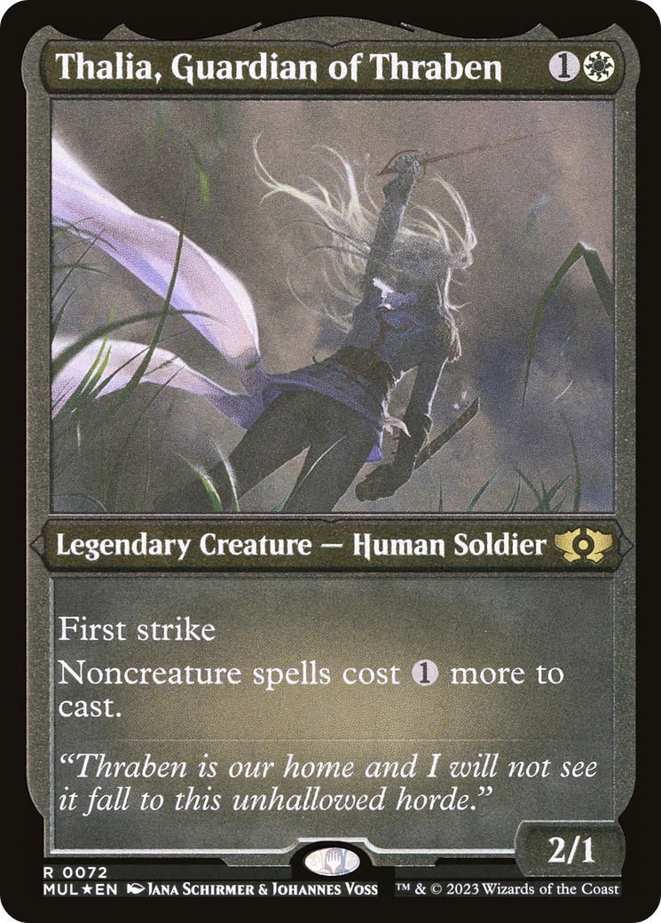Image of Thalia, Guardian of Thraben (Foil Etched) (MUL-072) - Multiverse Legends Foil