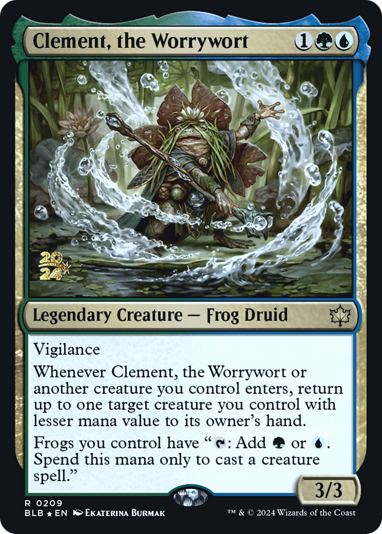 Image of Clement, the Worrywort (PRE-209) - Bloomburrow Promos Foil