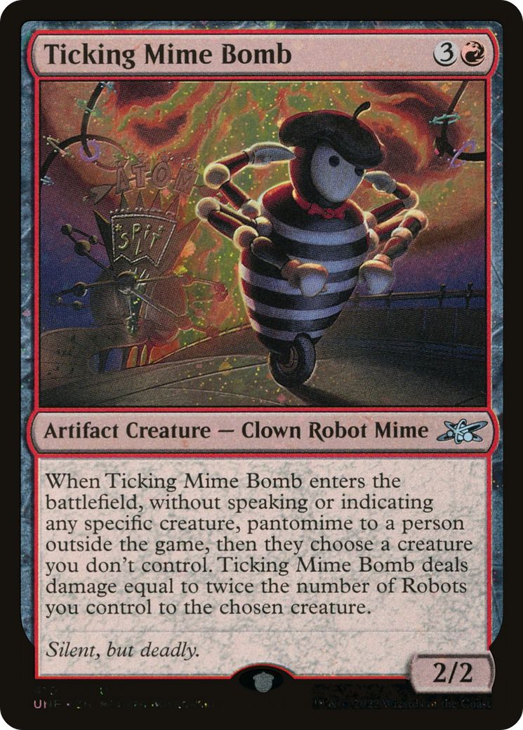 Image of Ticking Mime Bomb (Galaxy Foil) (UNF-410) - Unfinity Foil