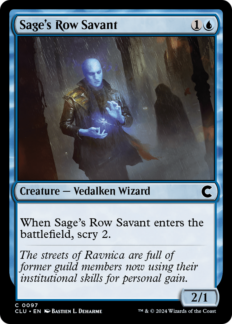 Image of Sage's Row Savant (CLU-097) - Ravnica: Clue Edition