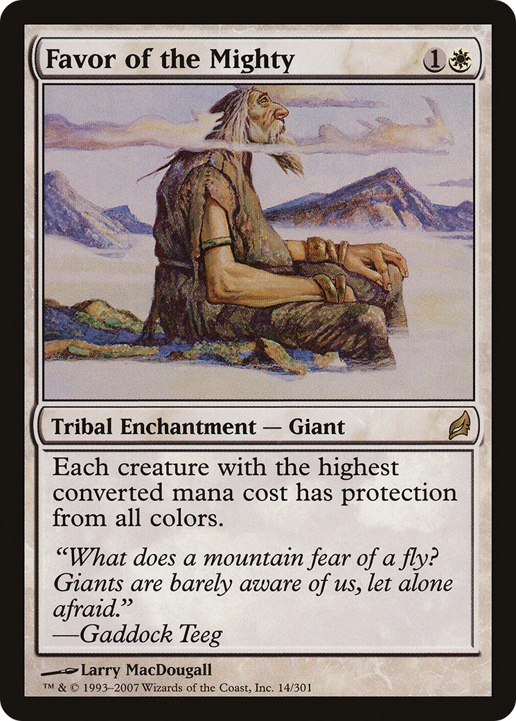Image of Favor of the Mighty (LRW-014) - Lorwyn Foil