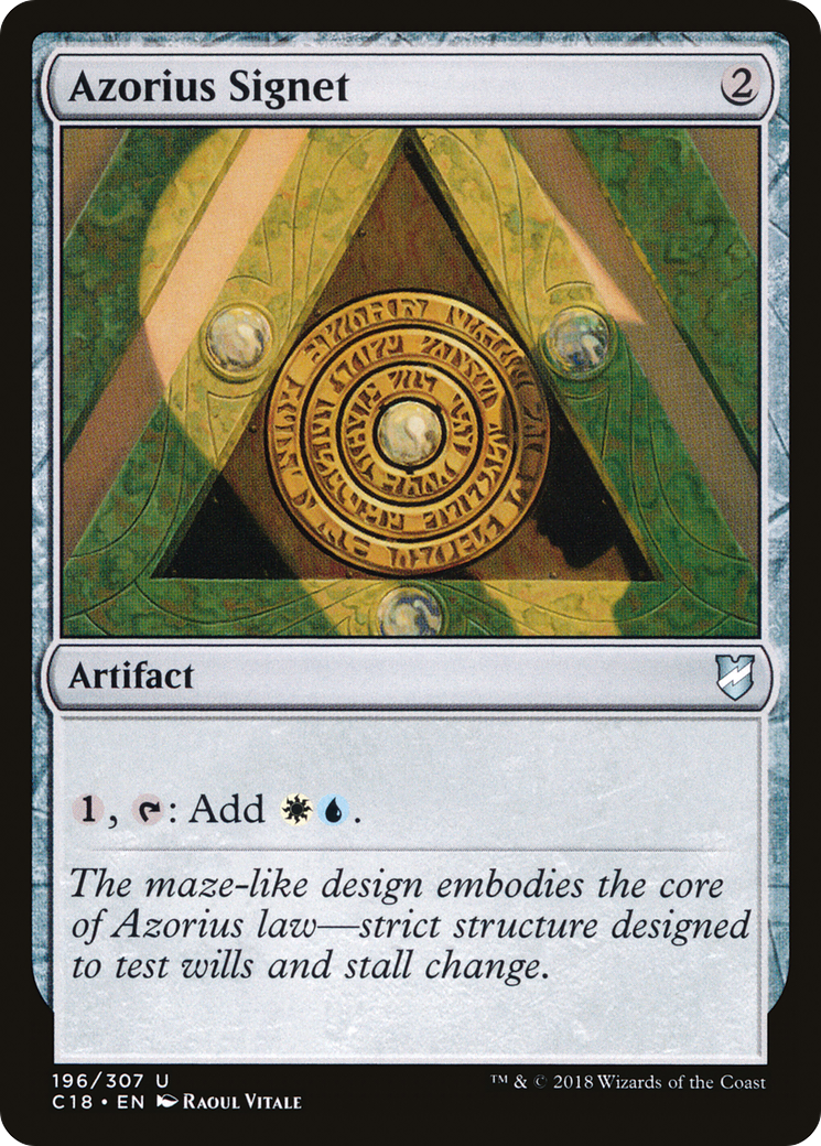 Image of Azorius Signet (C18-196) - Commander 2018