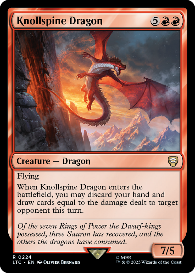 Image of Knollspine Dragon (LTC-224) - Tales of Middle-earth Commander