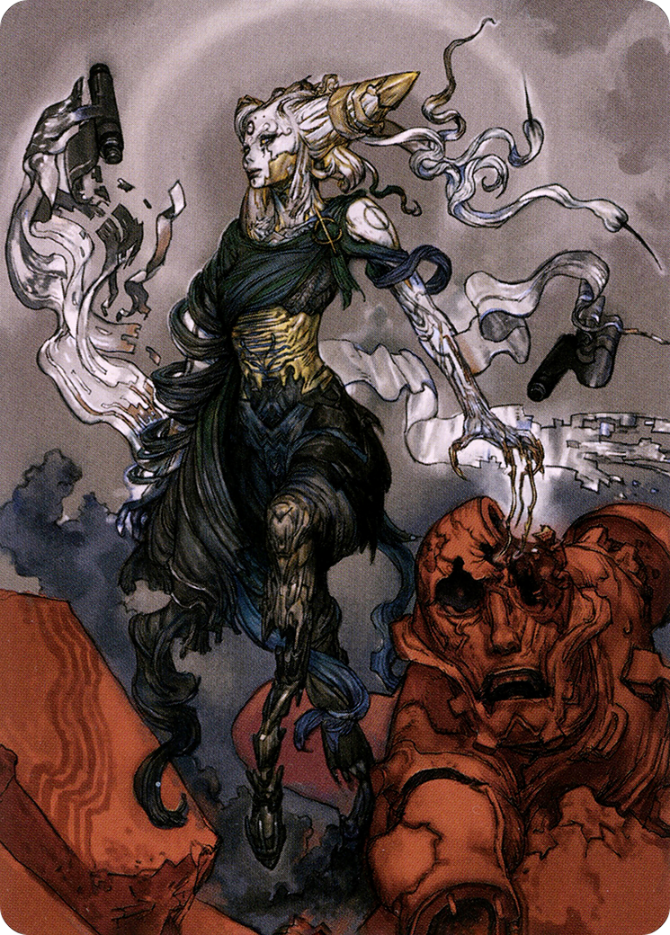 Image of Tamiyo, Compleated Sage // Tamiyo, Compleated Sage (ANEO-076) - Neon Dynasty Art Series (Borderless) Foil