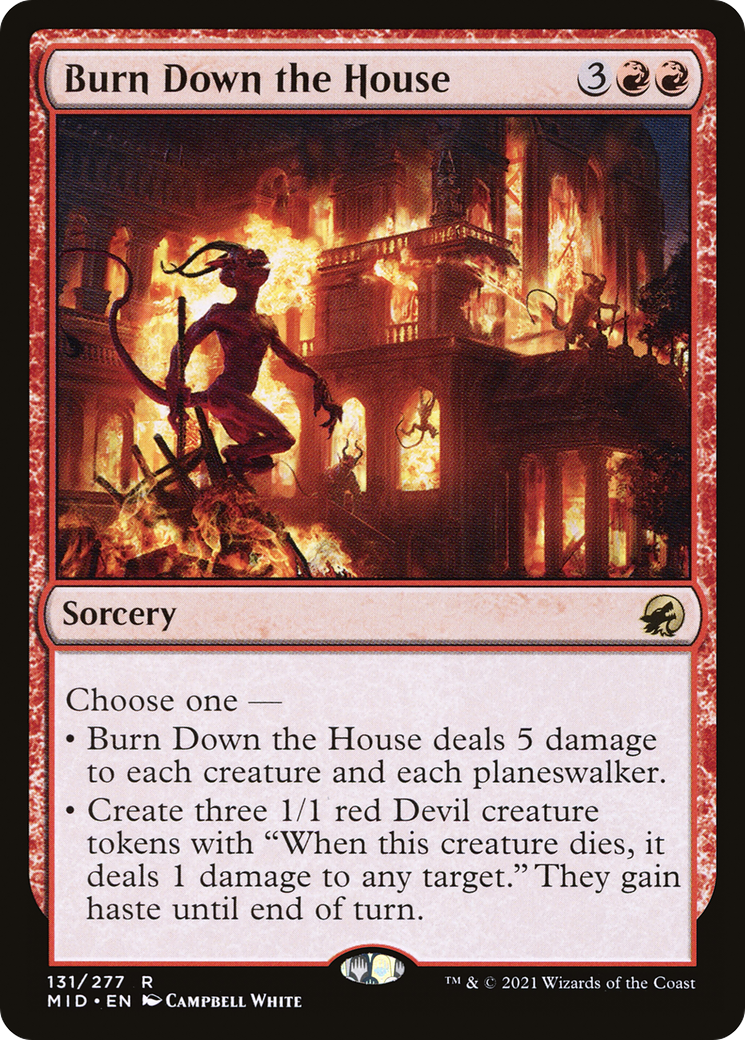 Image of Burn Down the House (MID-131) - Innistrad: Midnight Hunt Foil