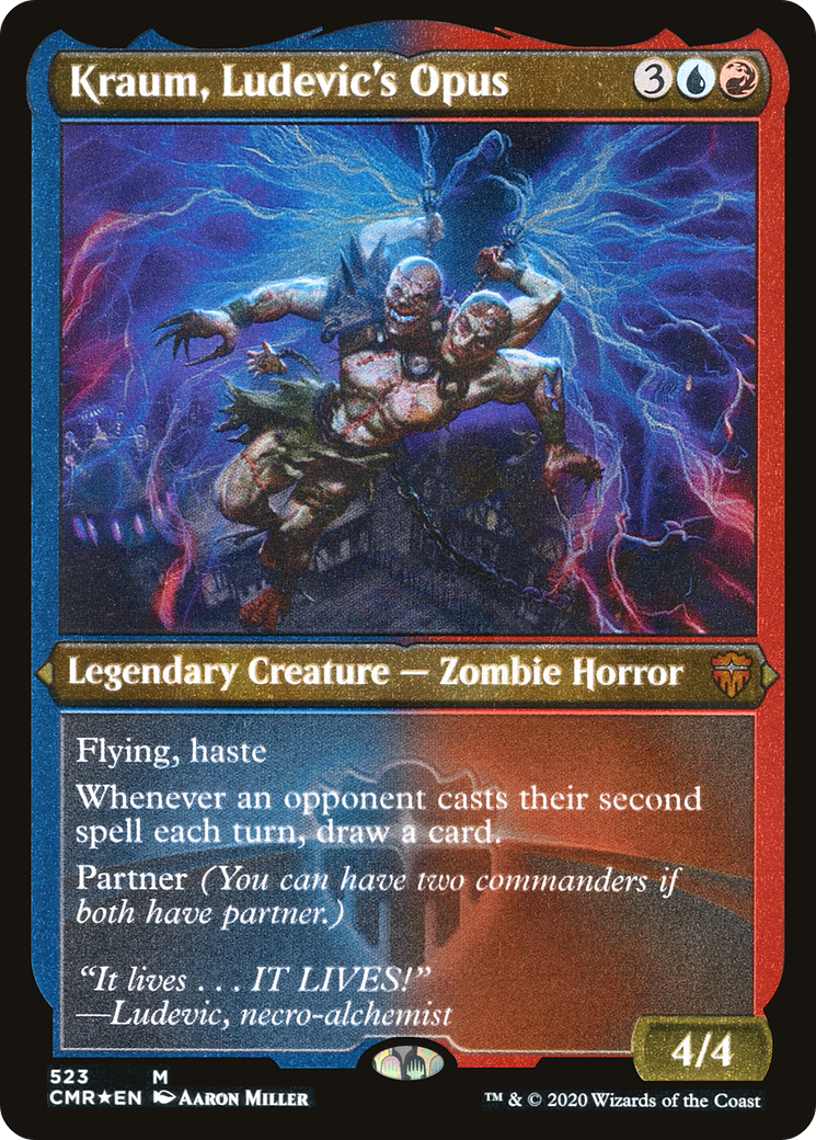 Image of Kraum, Ludevic's Opus (Foil Etched) (CMR-523) - Commander Legends Etched Foil