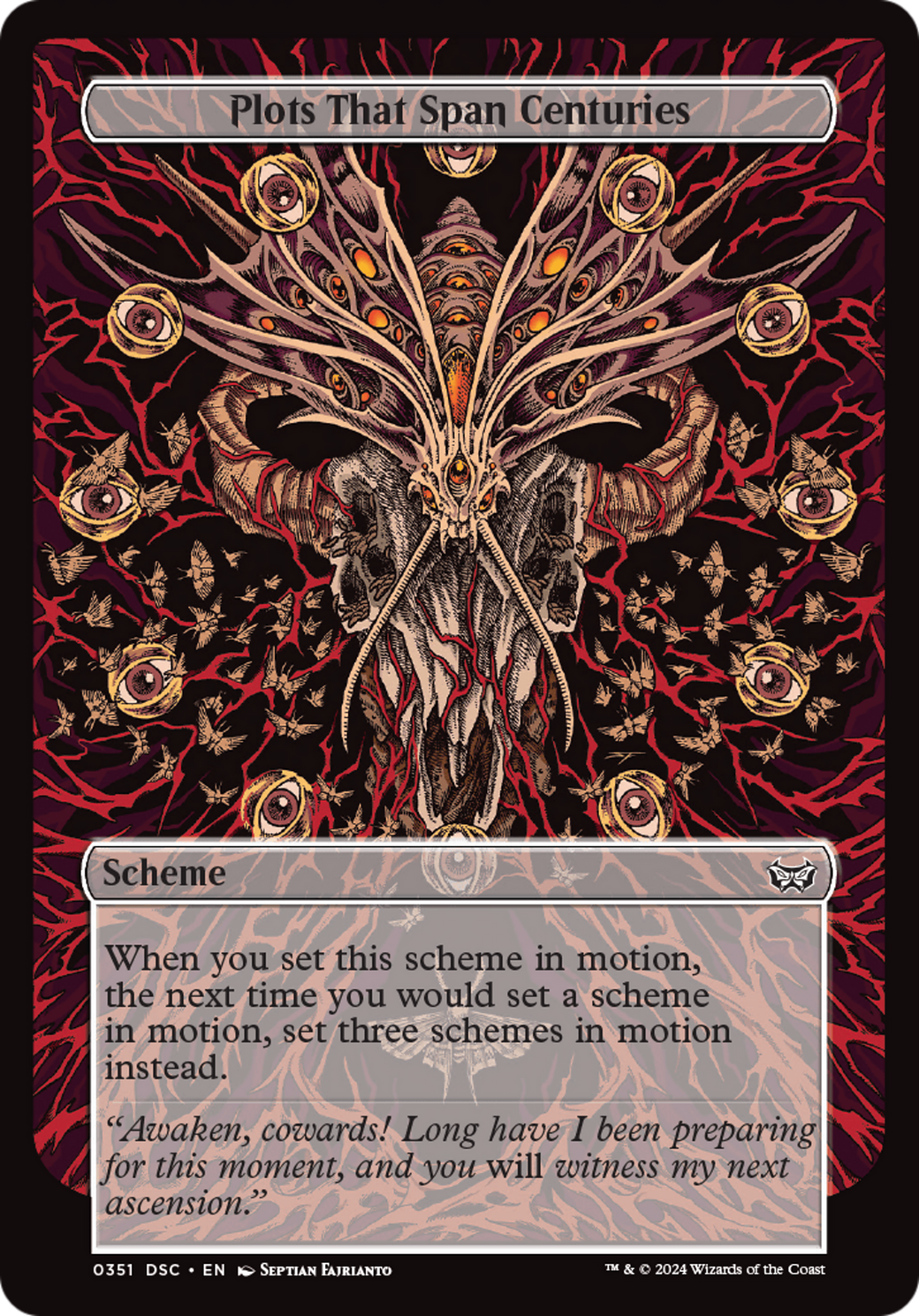 Image of Plots That Span Centuries (Full Art) (A:DSC-351) - Duskmourn: House of Horror Commander