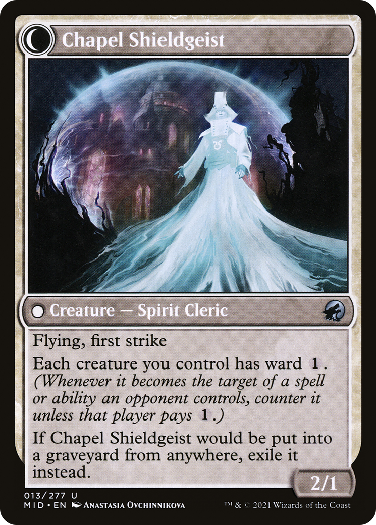 Image of Chaplain of Alms (MID-013) - Innistrad: Midnight Hunt: (Double Faced Transform)