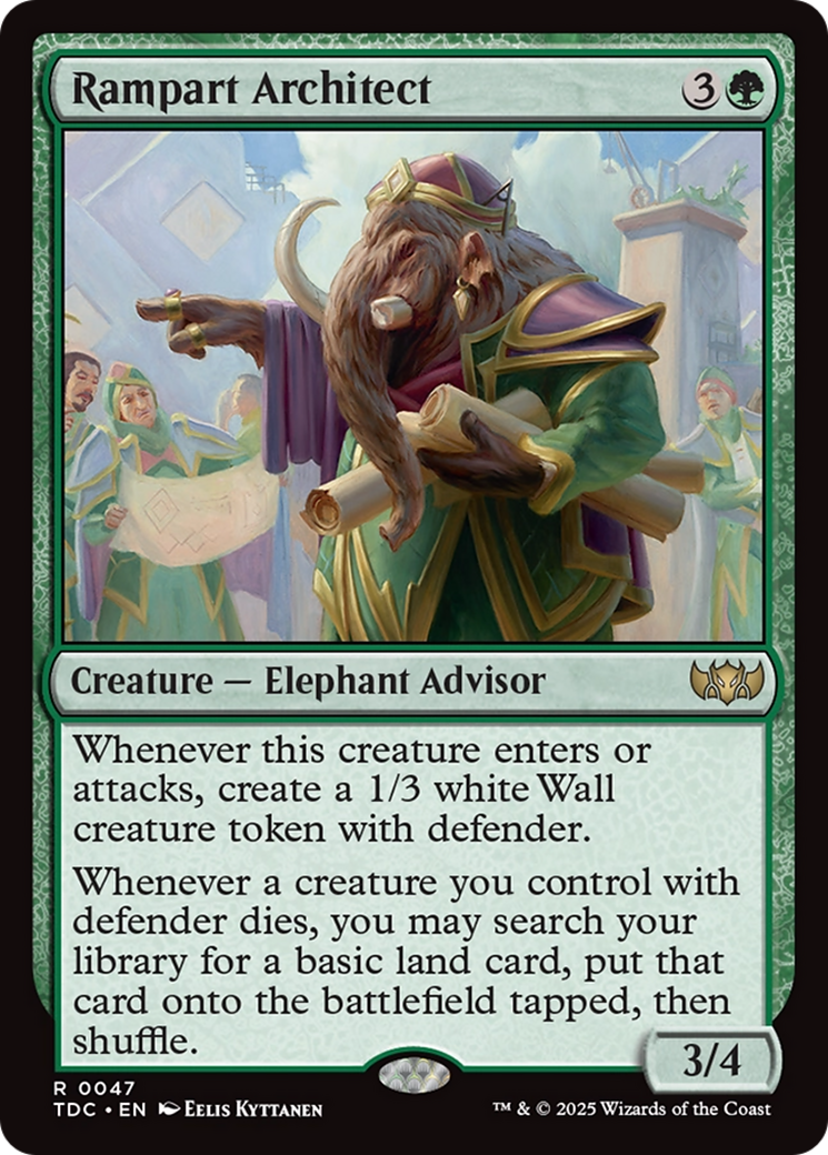 Image of Rampart Architect (TDC-047) - Commander: Tarkir: Dragonstorm