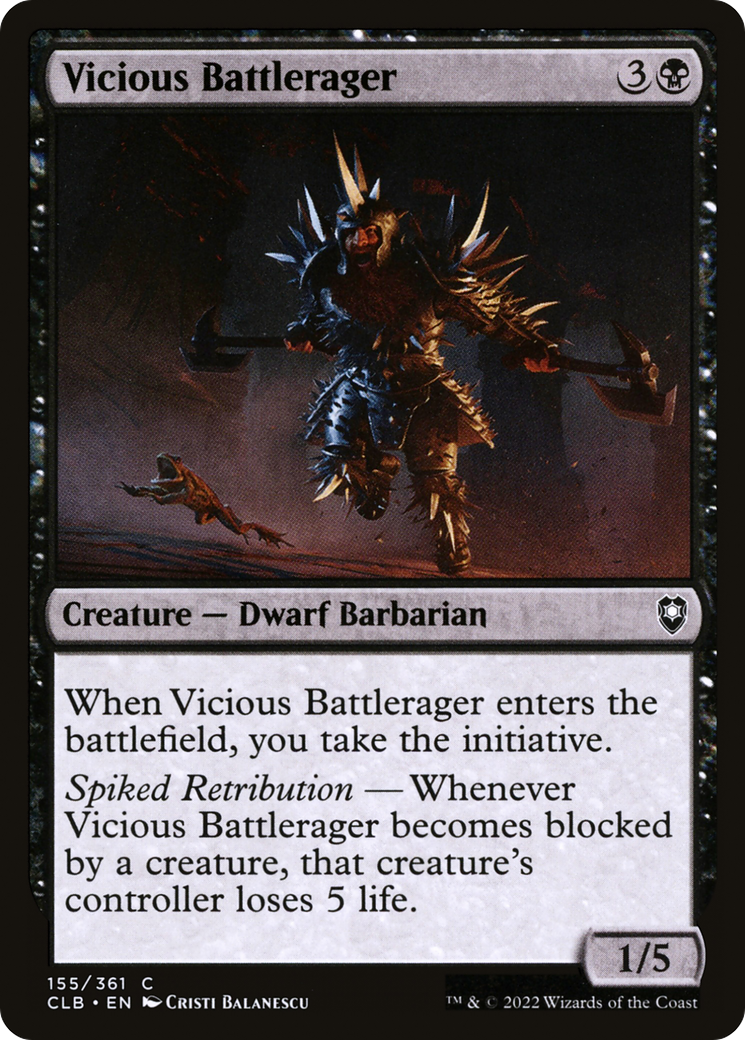 Image of Vicious Battlerager (CLB-155) - Commander Legends: Battle for Baldur's Gate